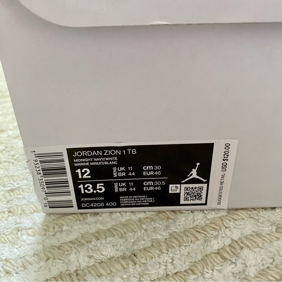 NWT Nike Jordan Zion 1 TB in midnight navy - Picture 3 of 16